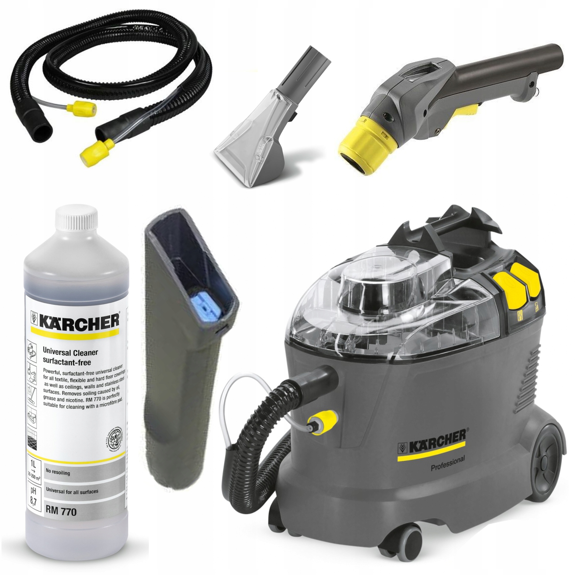 

Karcher Puzzi 8/1 C Odkurzacz Piorący Zestaw Promo