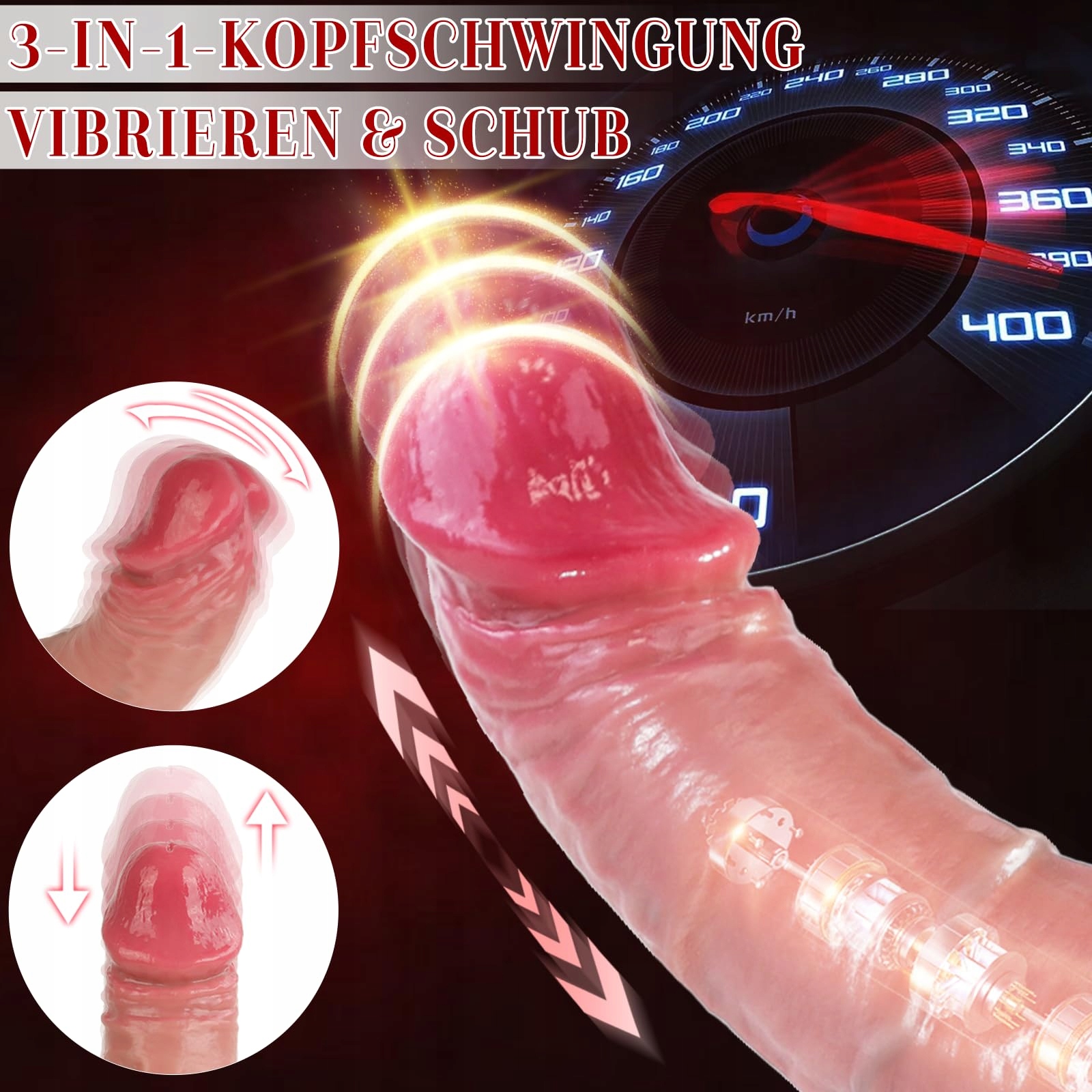 DILDO VIBRATOR Zestaw Wibratorów Dla Kobiet Realistyczny Z 9 Trybami — miniatura 2