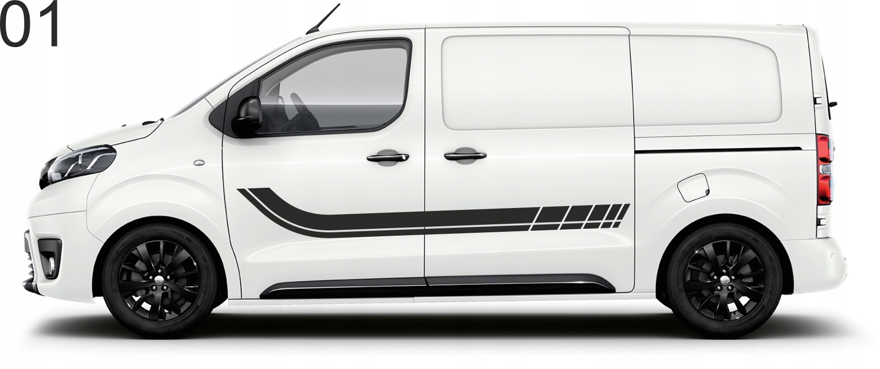 Samolepky Toyota Proace tuningové pásky do stran 01