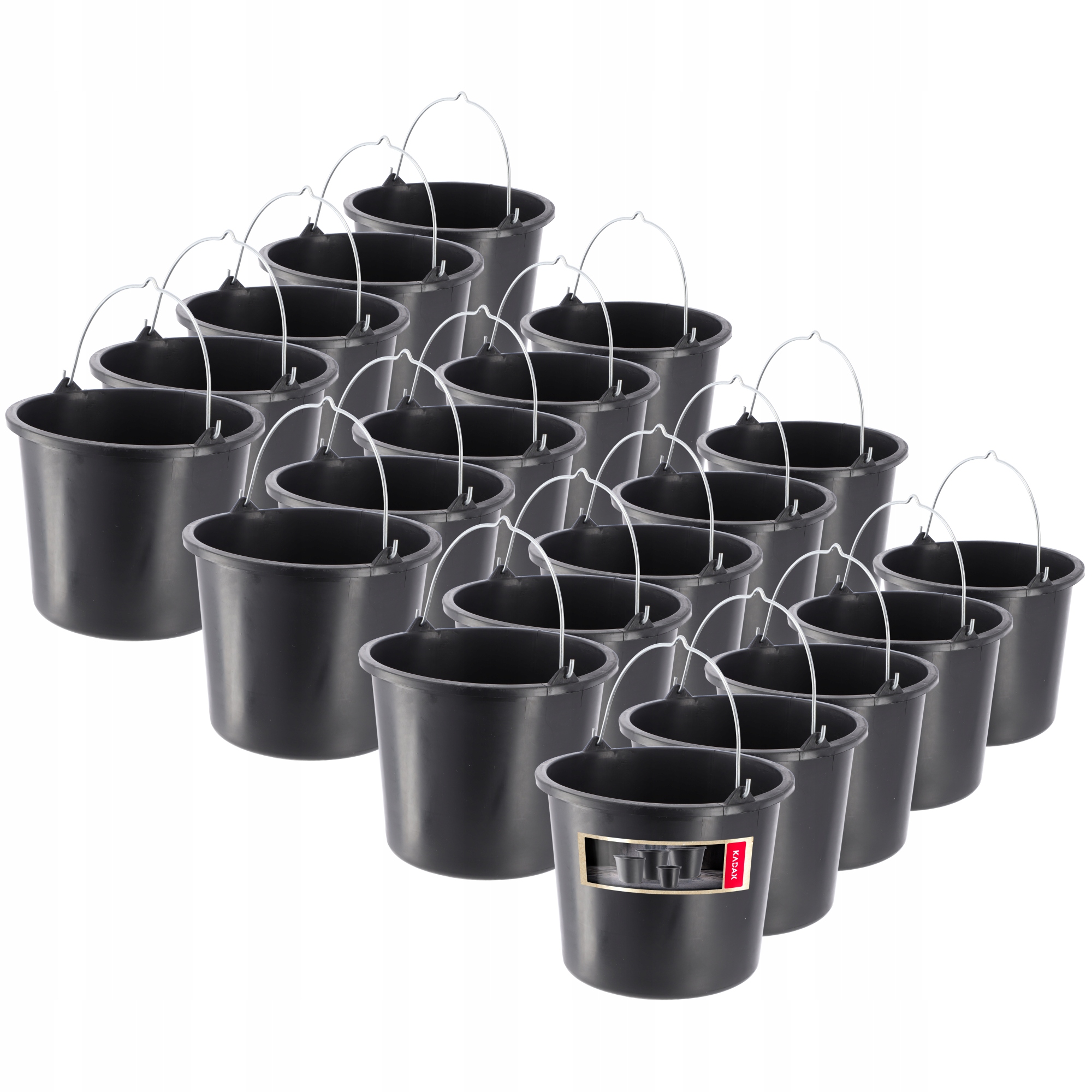 Stavební Kbelík 5L Hospodářský Plastový Zahradnický Silný Kbelík 20 ks