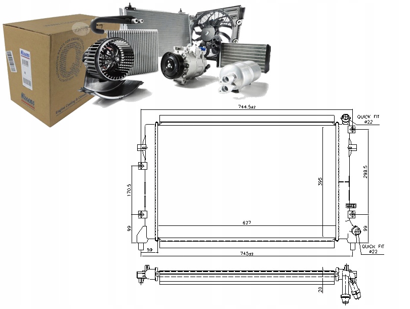 NISSENS CHŁODNICA SILNIKA (AUTOMATYCZNA/MANUALNA,