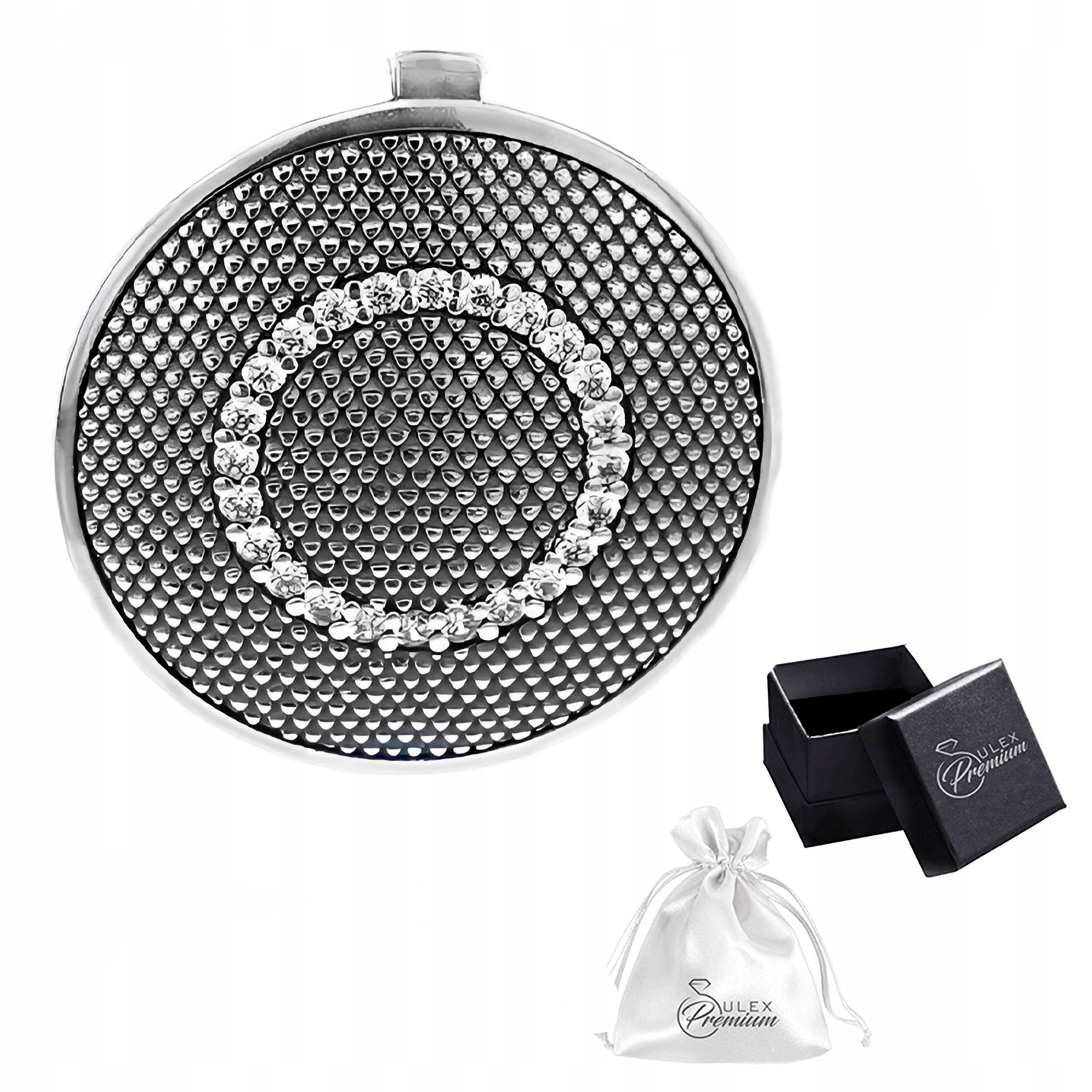 Stříbrný přívěsek ryzost 925 Elegantní Přívěsek Kulatý s zirkony