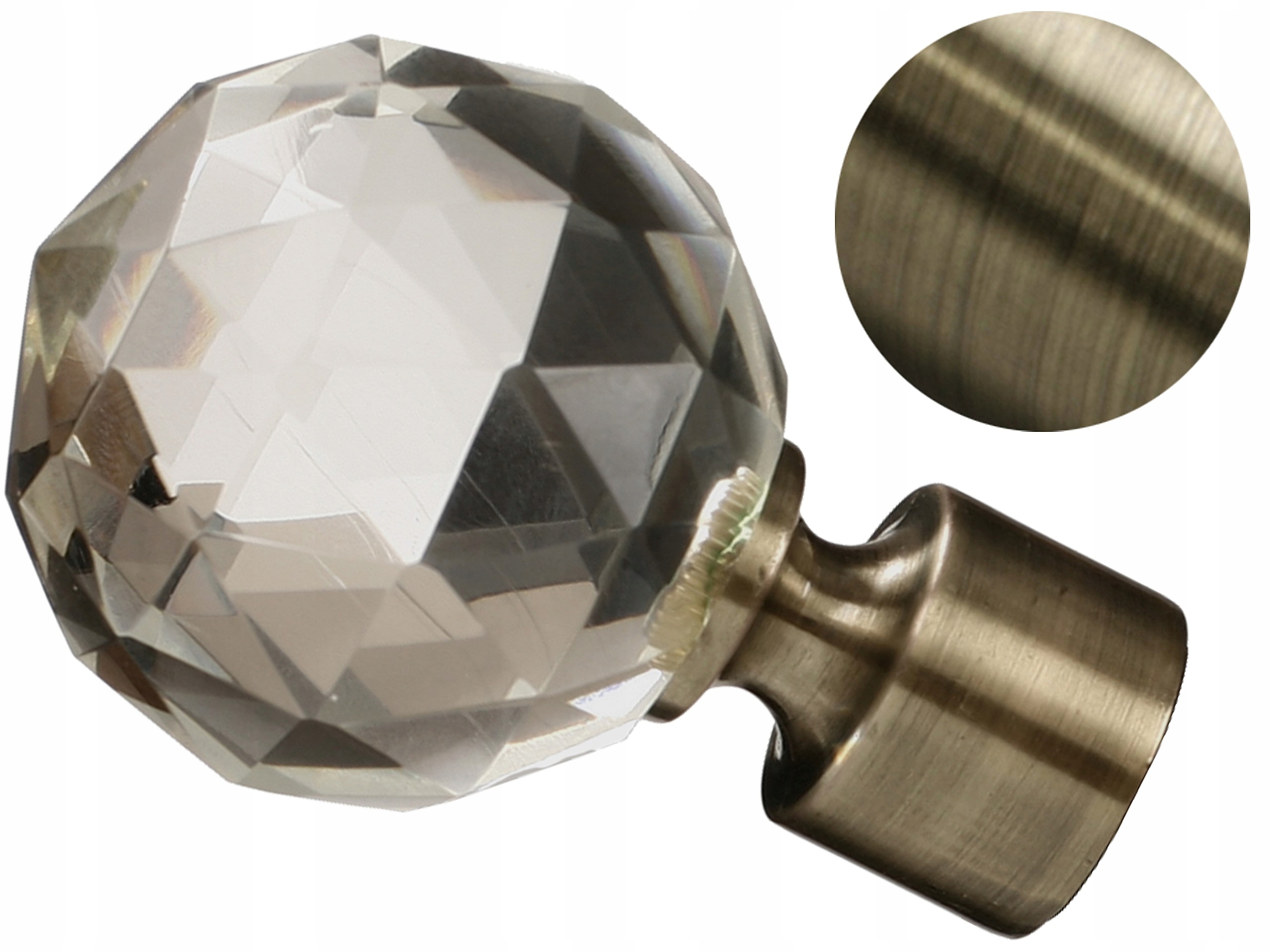 

19 mm Kryształowa Kula ozdoba do karnisza Złoty