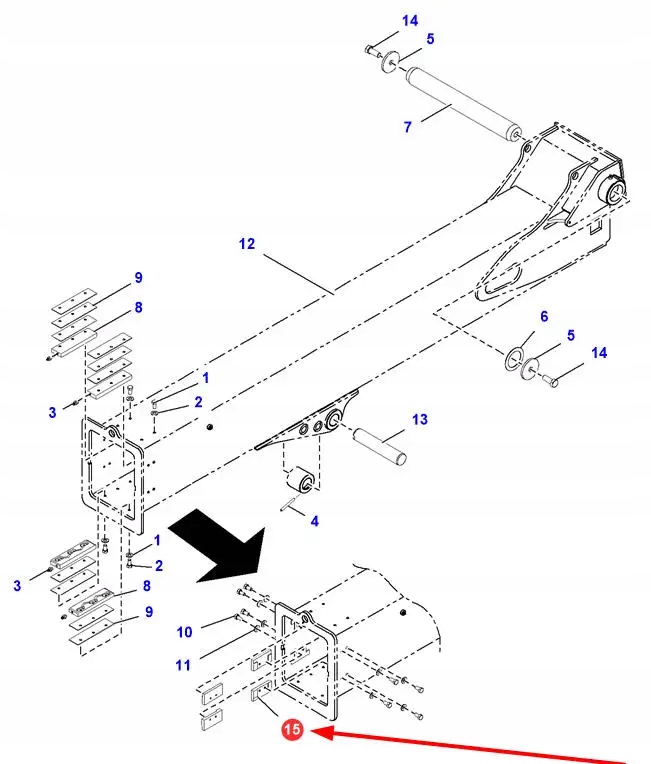 4238546M1 Ślizgacz 14 mm Marka maszyny Massey Ferguson