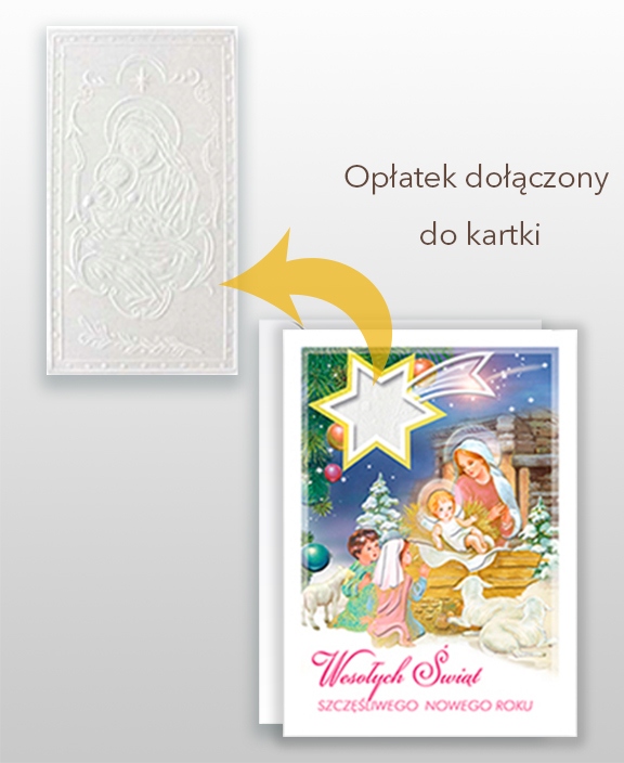 Karnet Religijny kartka Świąteczna z opłatkiem Boże Narodzenie DeltaGraphix Kod producenta KB3BN