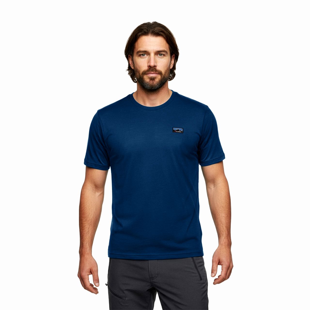 Pánské merino tričko Alpinus Otago modré JI35322 vel. M