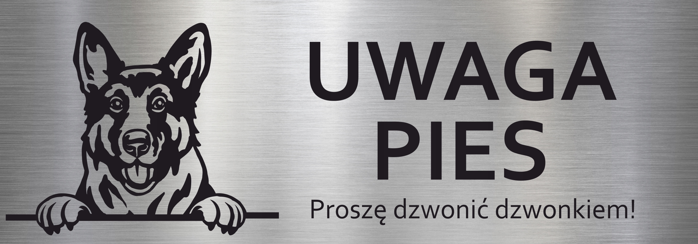 

Tabliczka Uwaga Pies Aluminiowa 20x7cm|RÓŻNE Rasy