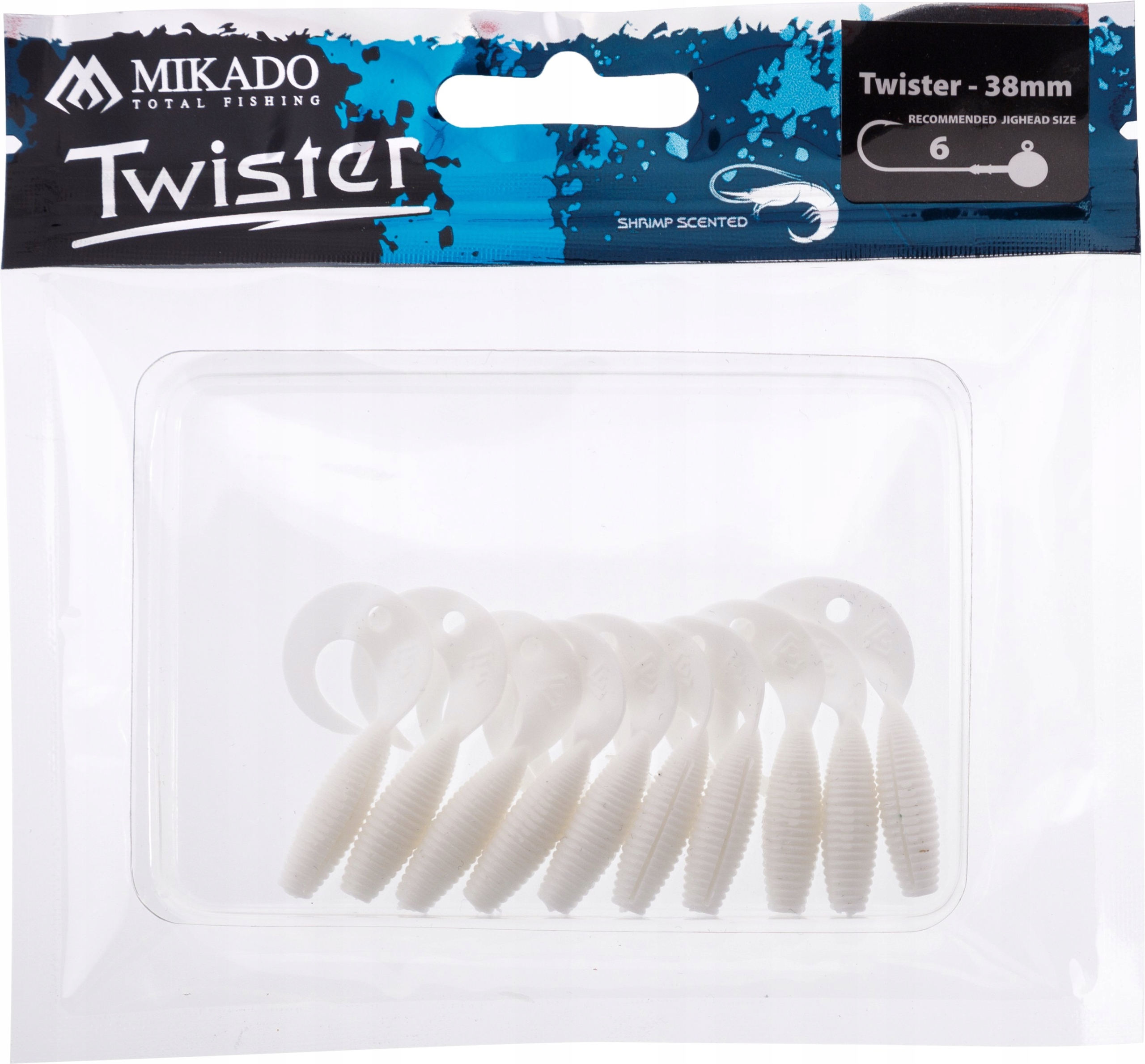 GUMA MIKADO PRZYNĘTA TWISTER 38mm 0.6g WH 1szt