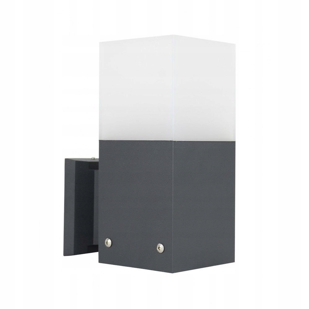 Kinkiet zewnętrzny ogrodowy popielaty CUBE MAX