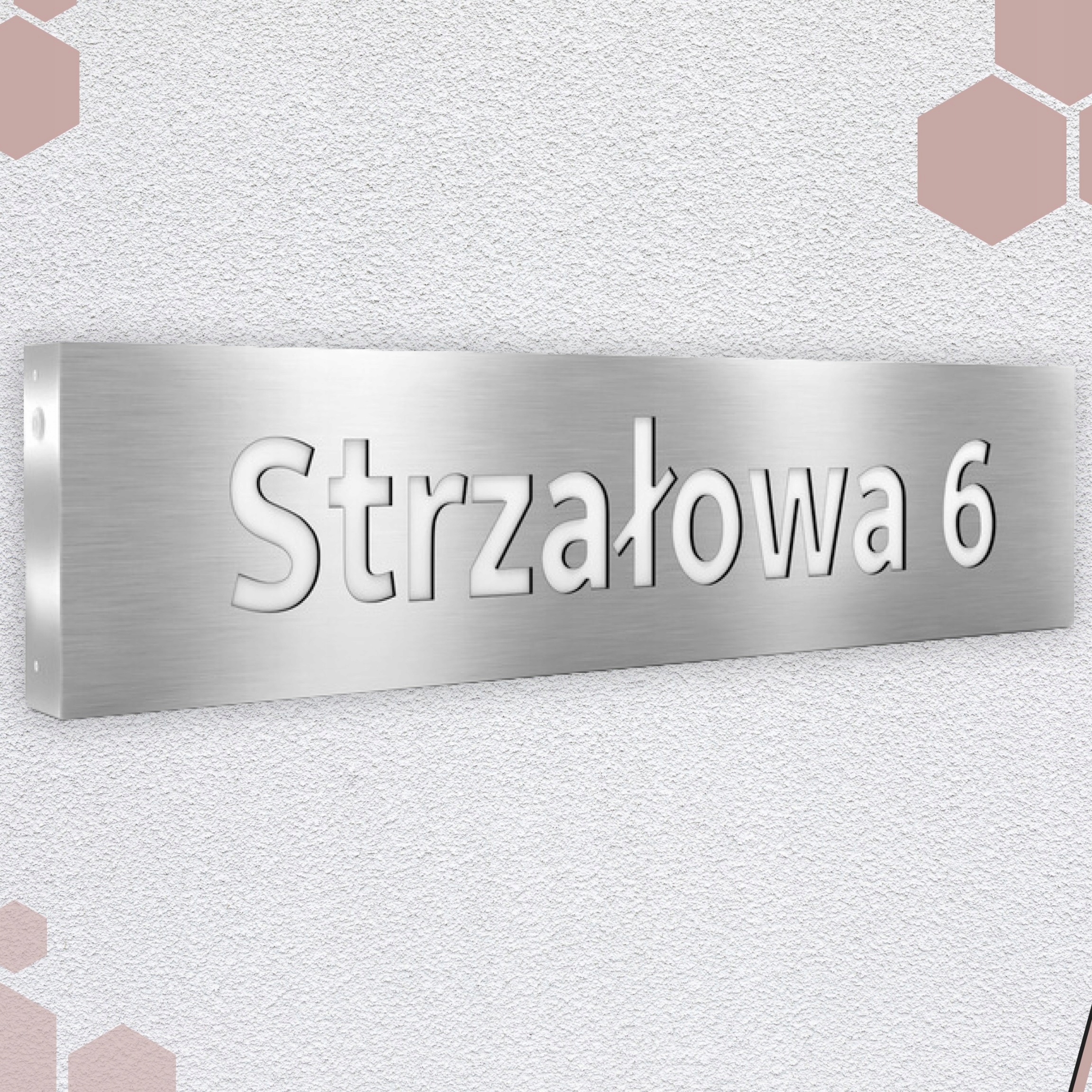 Podświetlany numer domu LED 20x80 KOLORY Kod producenta PL-K-DI-80x20-001