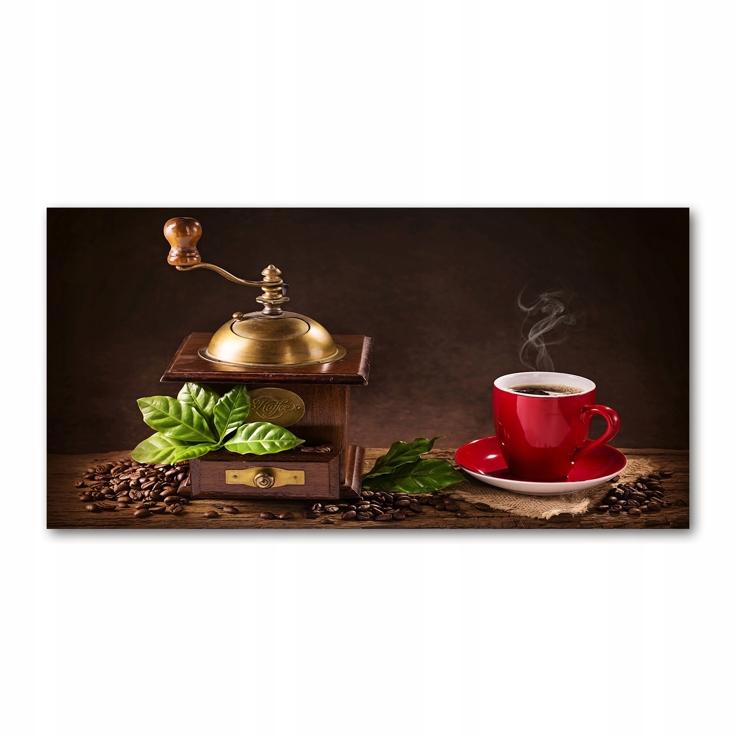 

Foto obraz akryl zdjęcie Kawa i młynek 120X60 cm