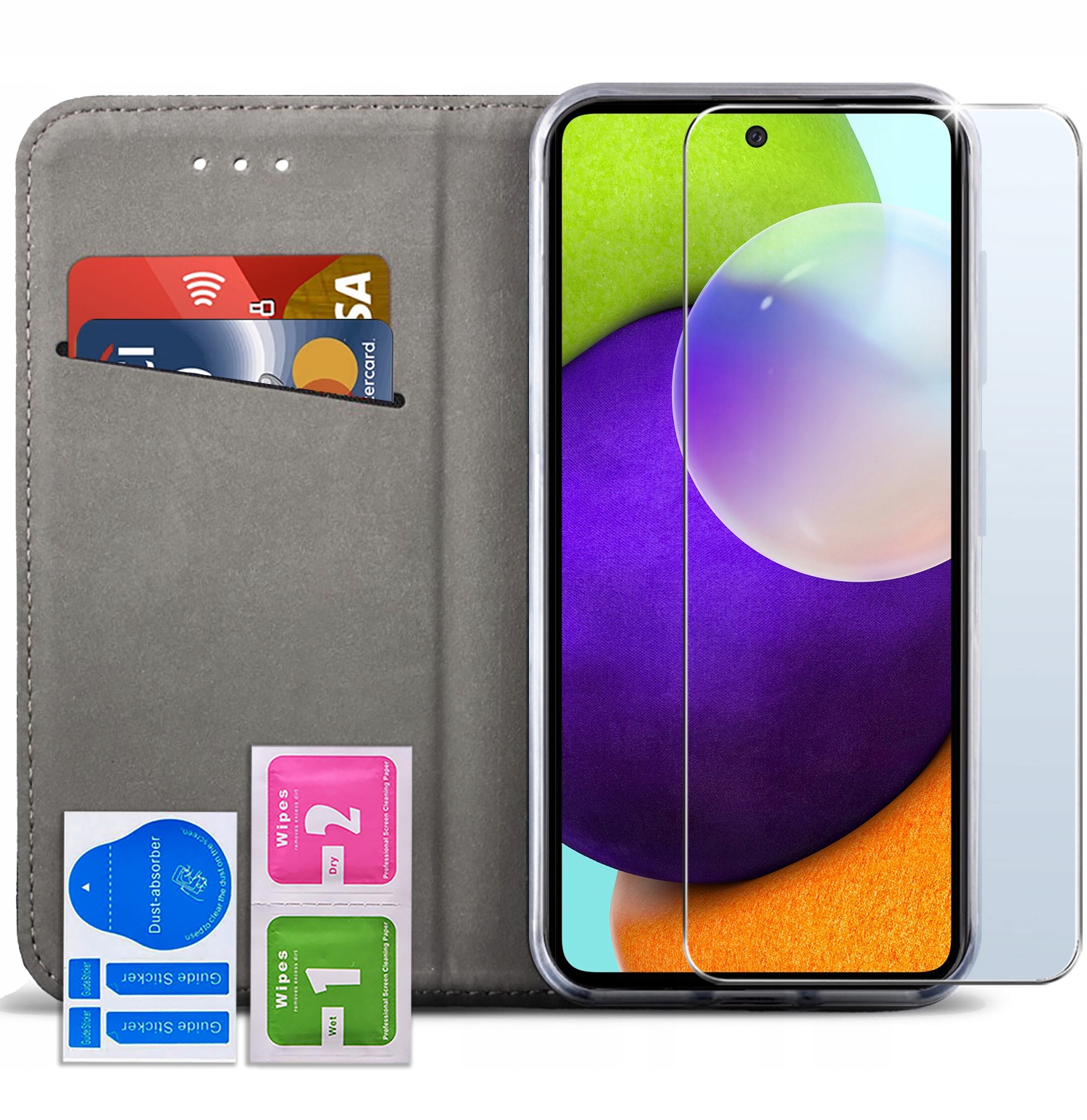 ETUI SKÓRZANE do SAMSUNG A52 | A52s 5G MAGNETYCZNE BOOK CASE TOKRA SZKŁO Kod producenta Kabura Portfel Skóra TOKRA E104