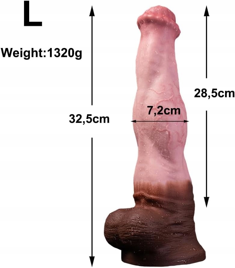 JIXAXE Duży Realistyczny Dildo Silikonowy Kształt Konia z Przyssawką — miniatura 2