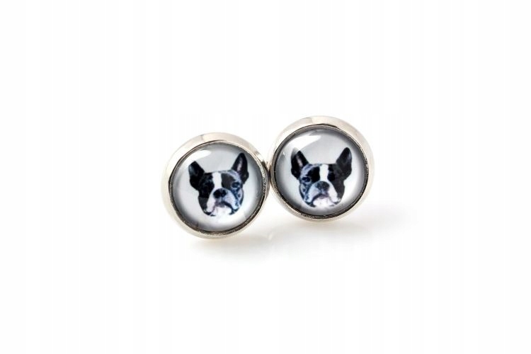 

Boston Terrier Kolczyki z Twoim zdjęciem Handmade