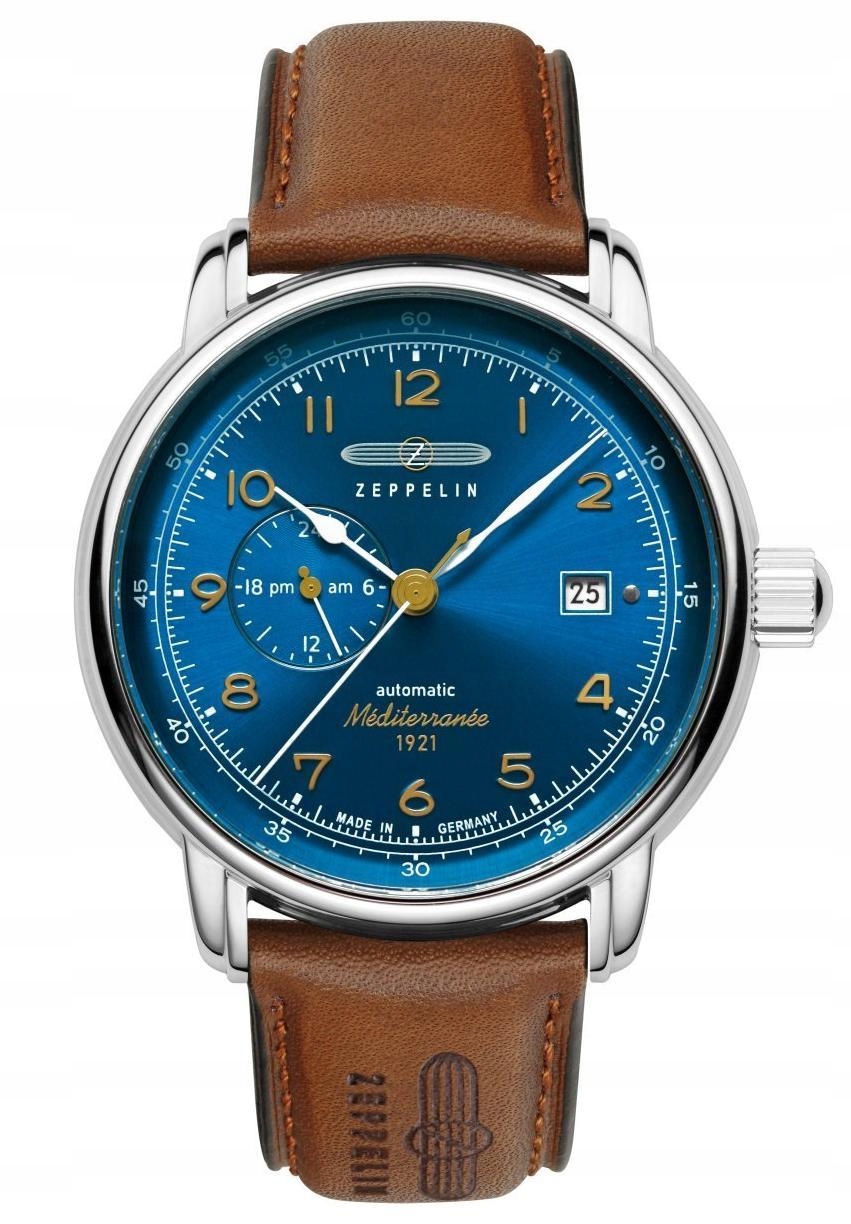 Nové Originální Pánské hodinky Zeppelin Mediterranee 9668-3 Automatické, řemínek