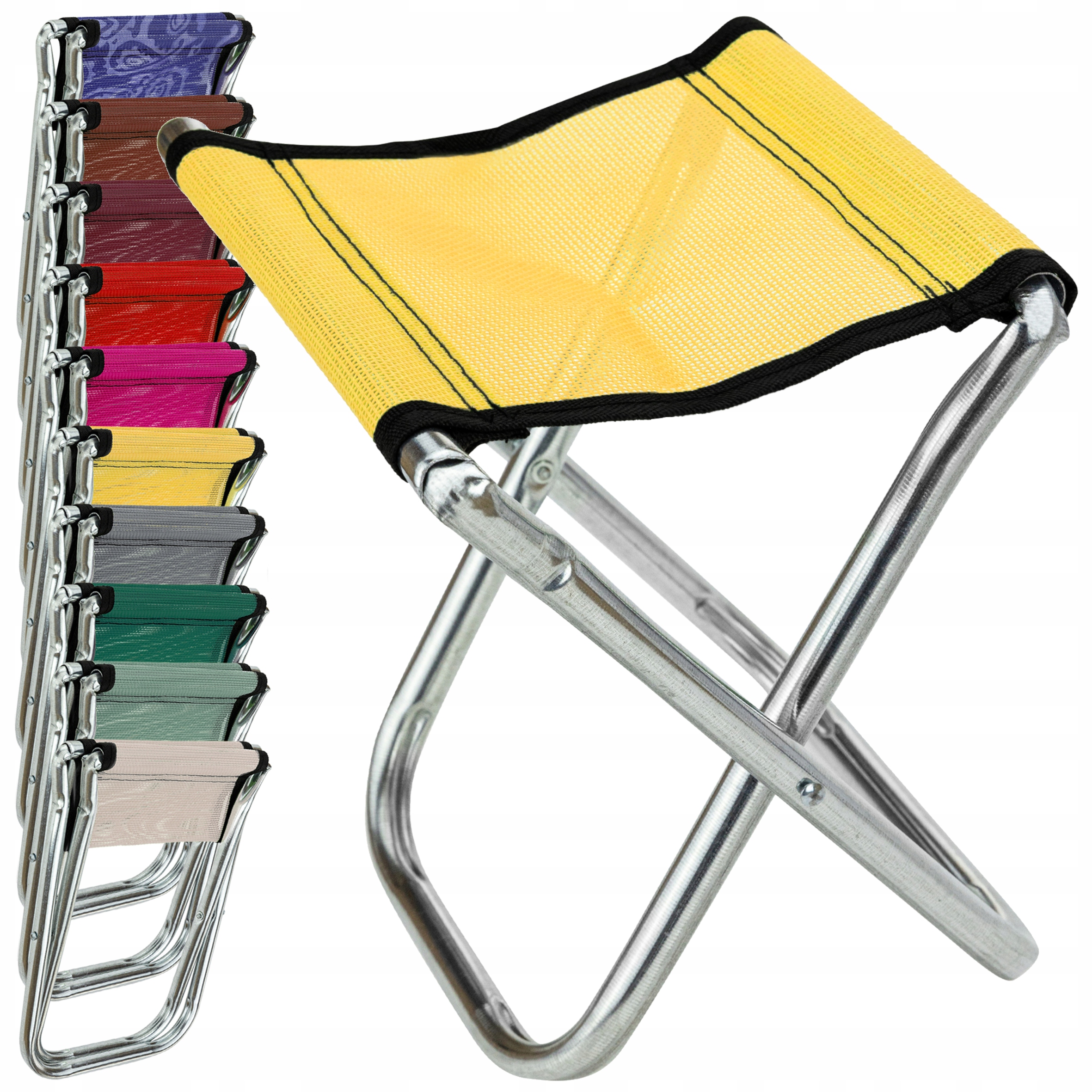 KRZESŁO KRZESEŁKO WĘDKARSKIE TABORET SKŁADANE TURYSTYCZNE LEKKIE Model składane