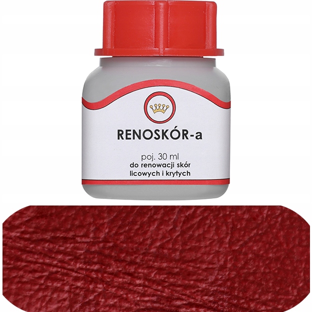 Farba do skóry lakier Renoskór 30ml wiśniowy