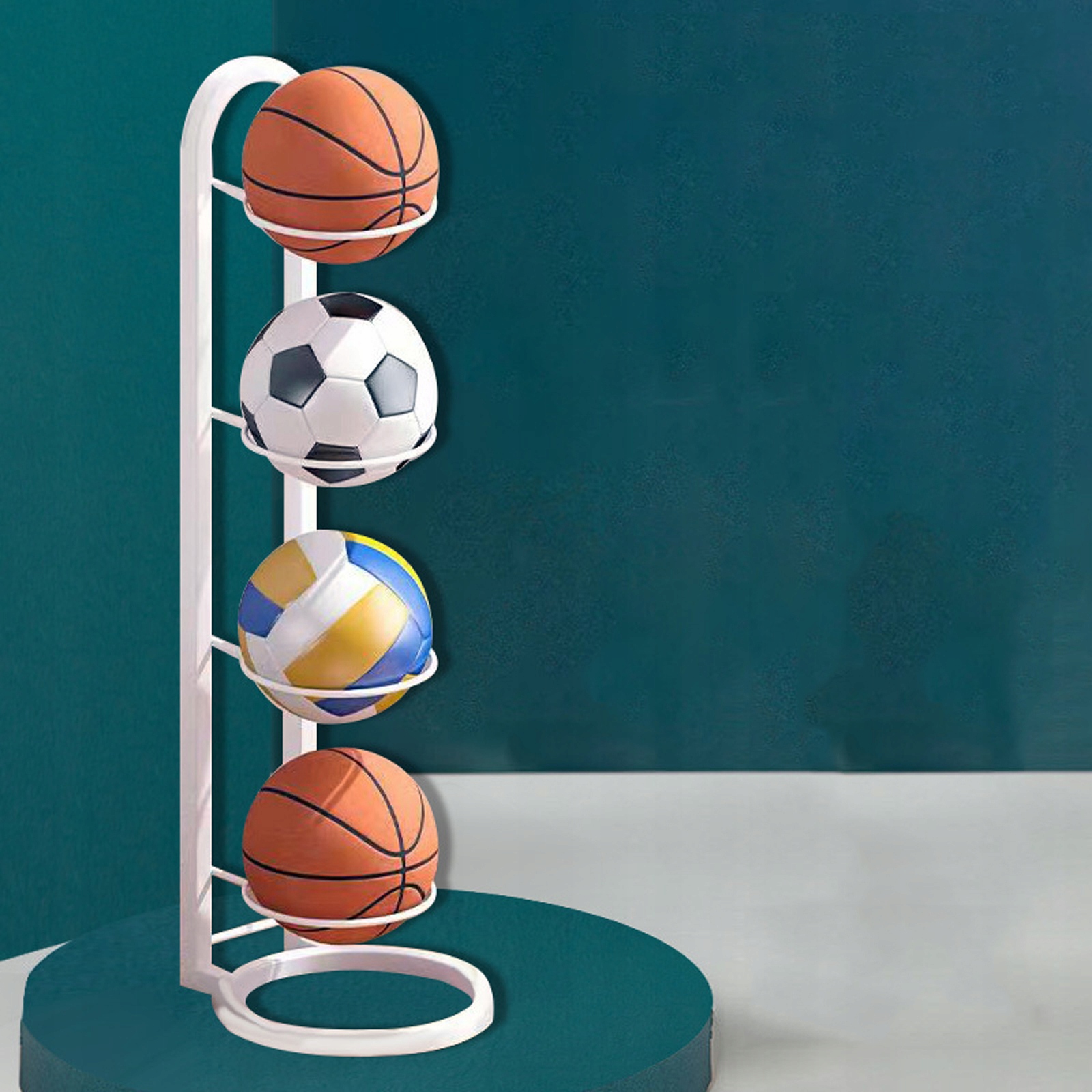 PÓŁKA DO PRZECHOWYWANIA PIŁEK KOSZYKOWYCH, UCHWYT NA PIŁKI NOŻNE, EKSPLOATACJA PIŁEK 89,5 CM Model Basketball stand