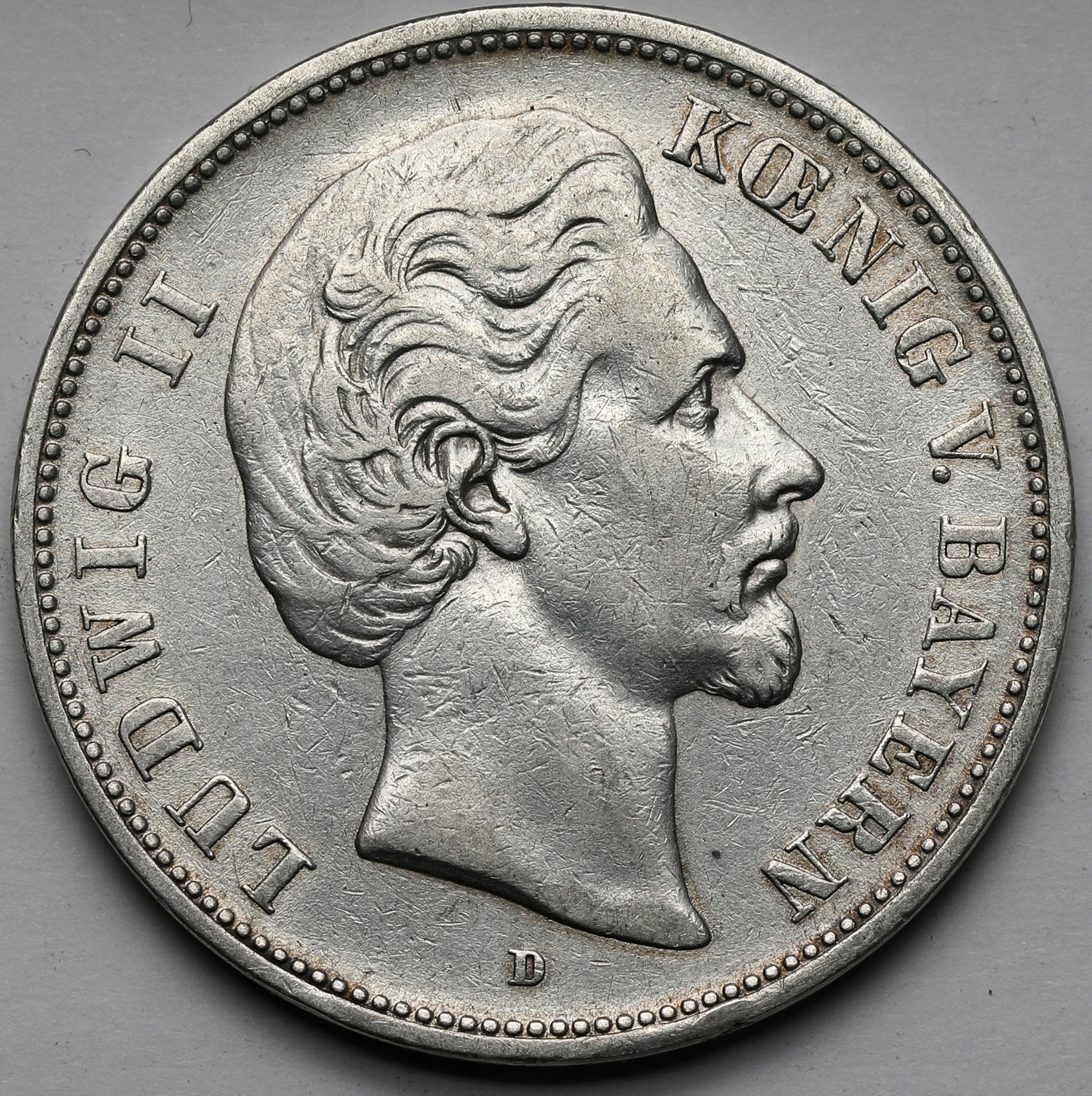 2243. Niemcy, Bawaria, 5 marek 1876-D