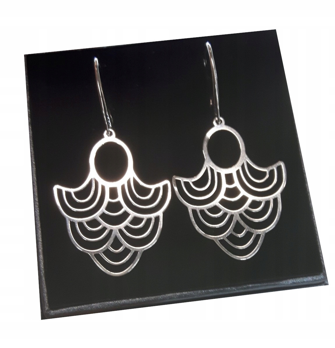 

Srebrne Długie kolczyki wiszące Boho srebro 925