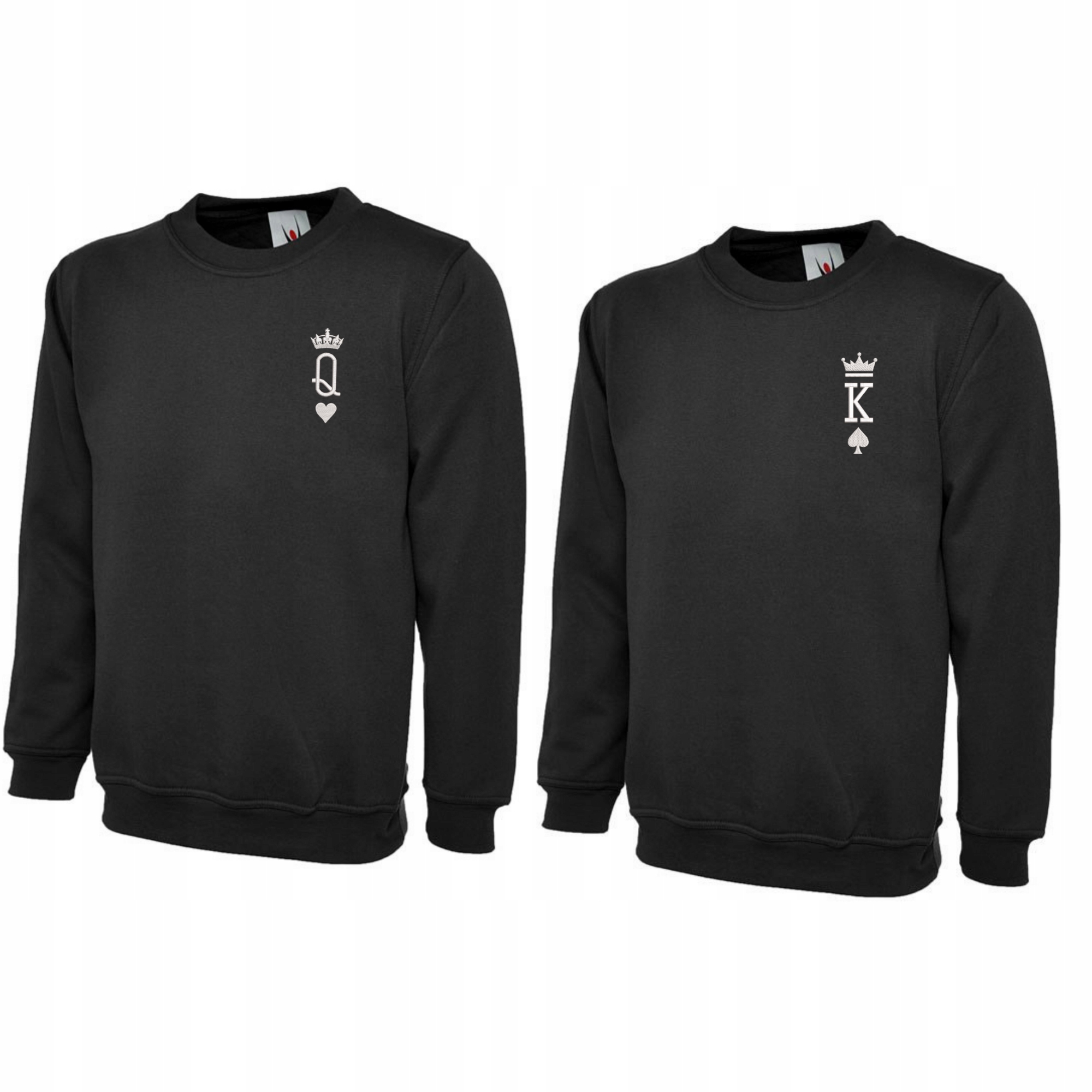 

dwie Bluzy Dla Par król królowa walentynki