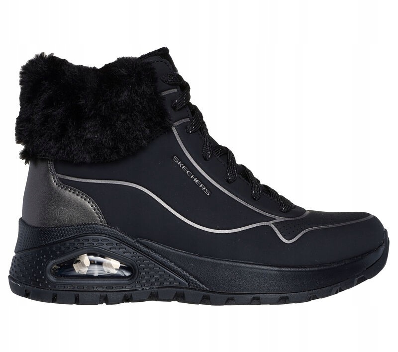 Dámské boty Skechers Uno Rugged Fall Shimmer černé 167993 Bkpw