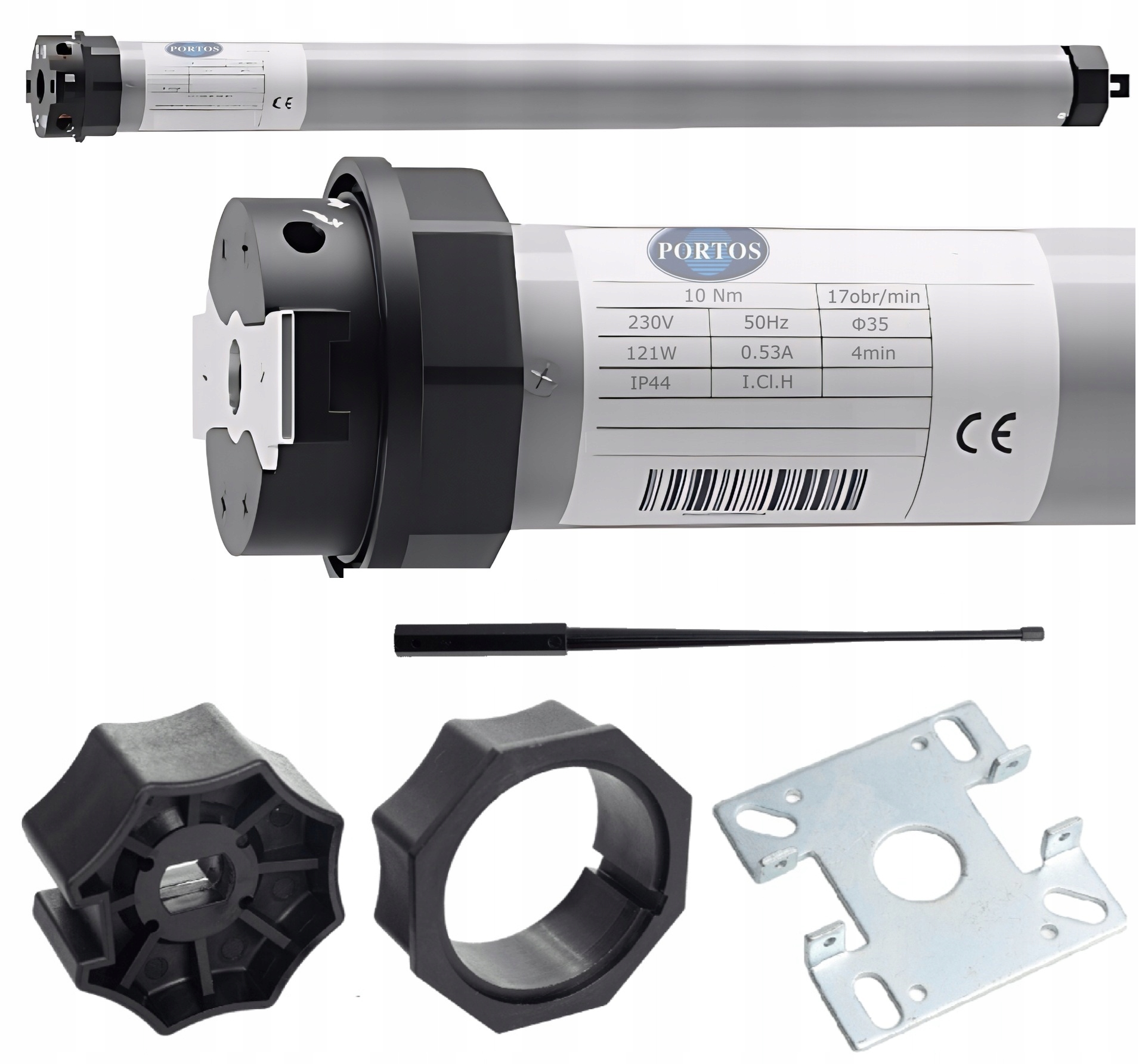Pohonný motor s drátovým pohonem pro venkovní rolety Fi 40 mm 10 Nm Portos