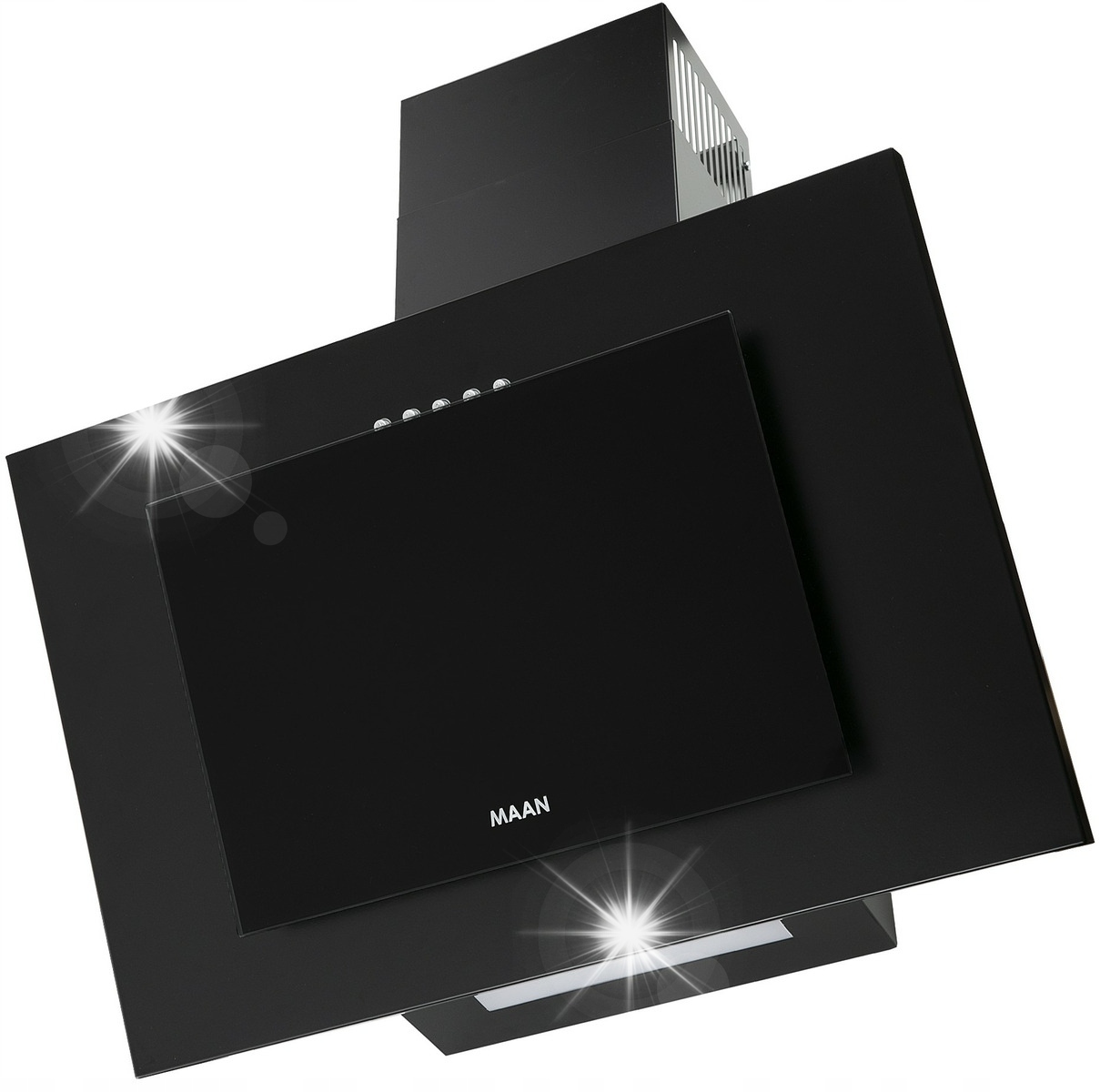 Okap kuchenny kominowy Maan Vertical P 2 50 cm Czarny Przyścienny Skośny