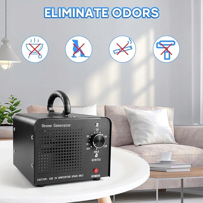 GENERATOR OZONU OZONATOR OCZYSZCZACZ CZASOMIERZ 60 000 MG/H ozonator +TIMER Marka Etime