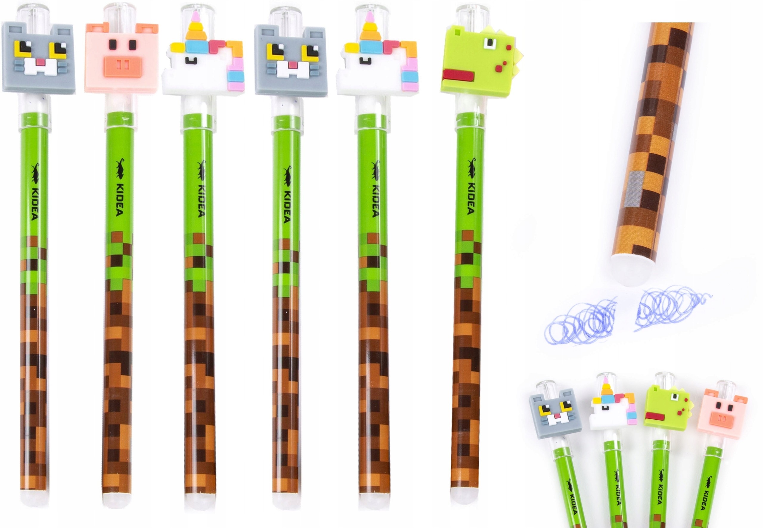 

Zestaw 6x długopis ścieralny Minecraft pixel game