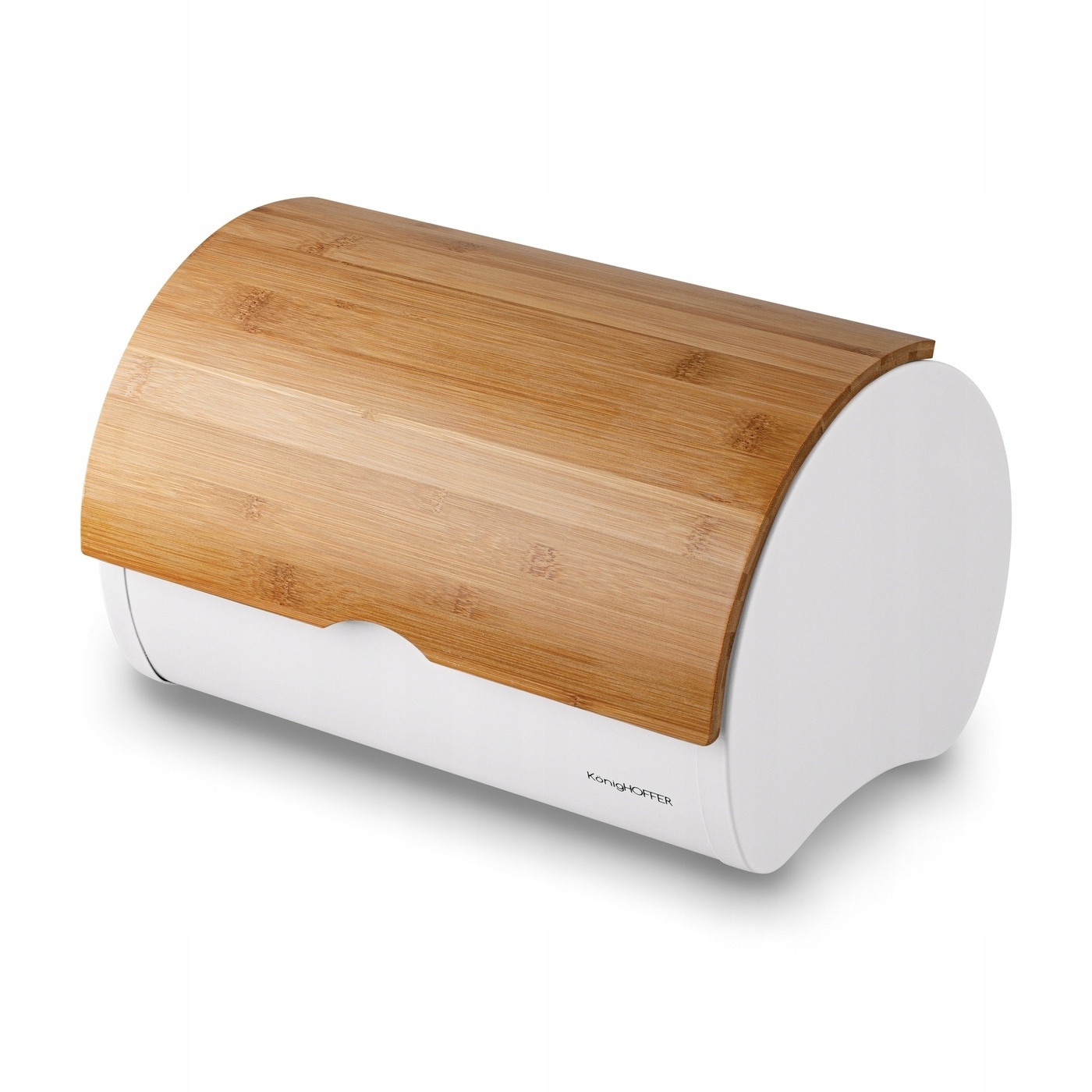 Elegancki BIAŁY CHLEBAK bambusowe zamknięcie POJEMNIK NA CHLEB Konighoffer