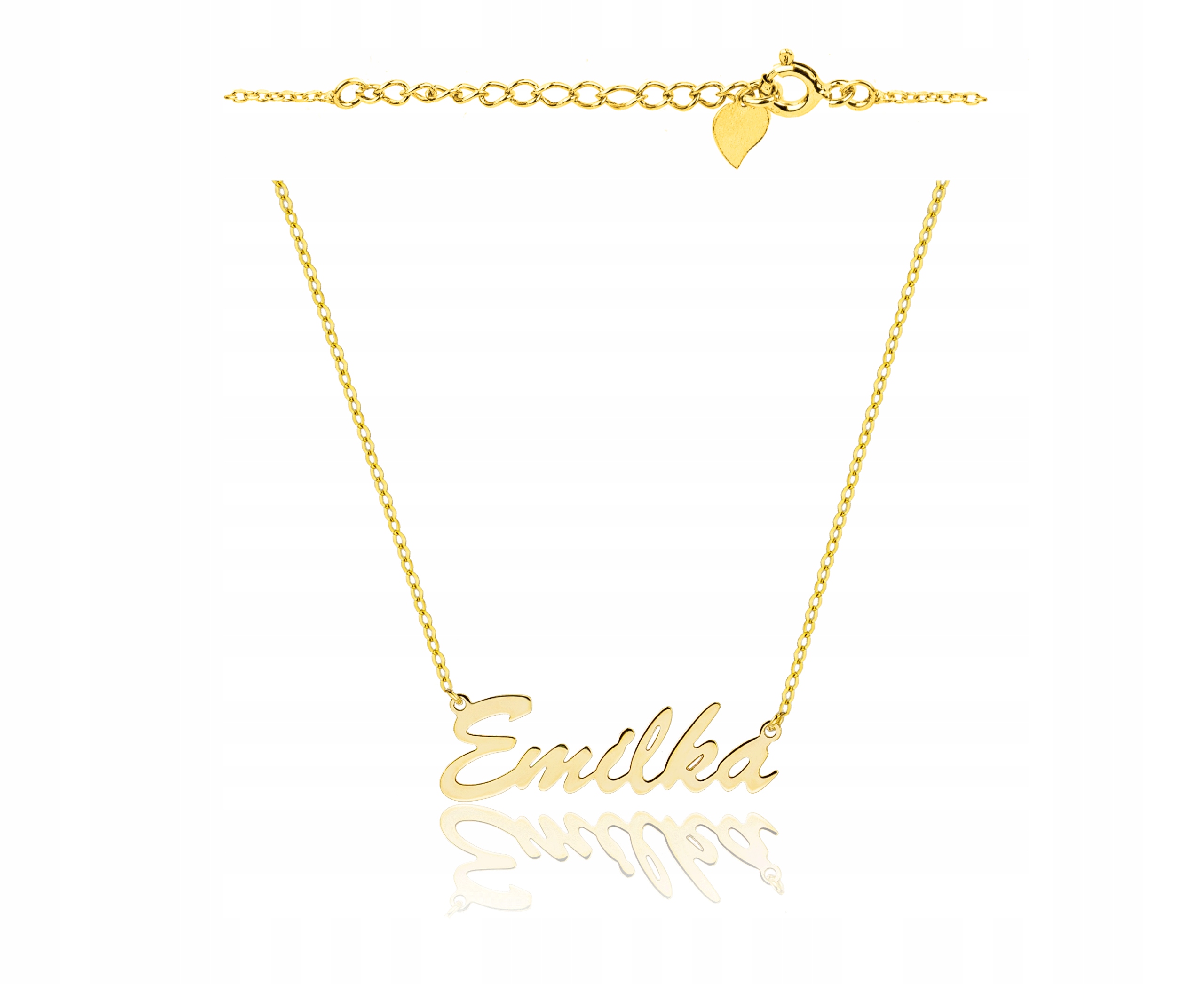 Pozlacený náhrdelník s jménem Emilka 925 gravírování