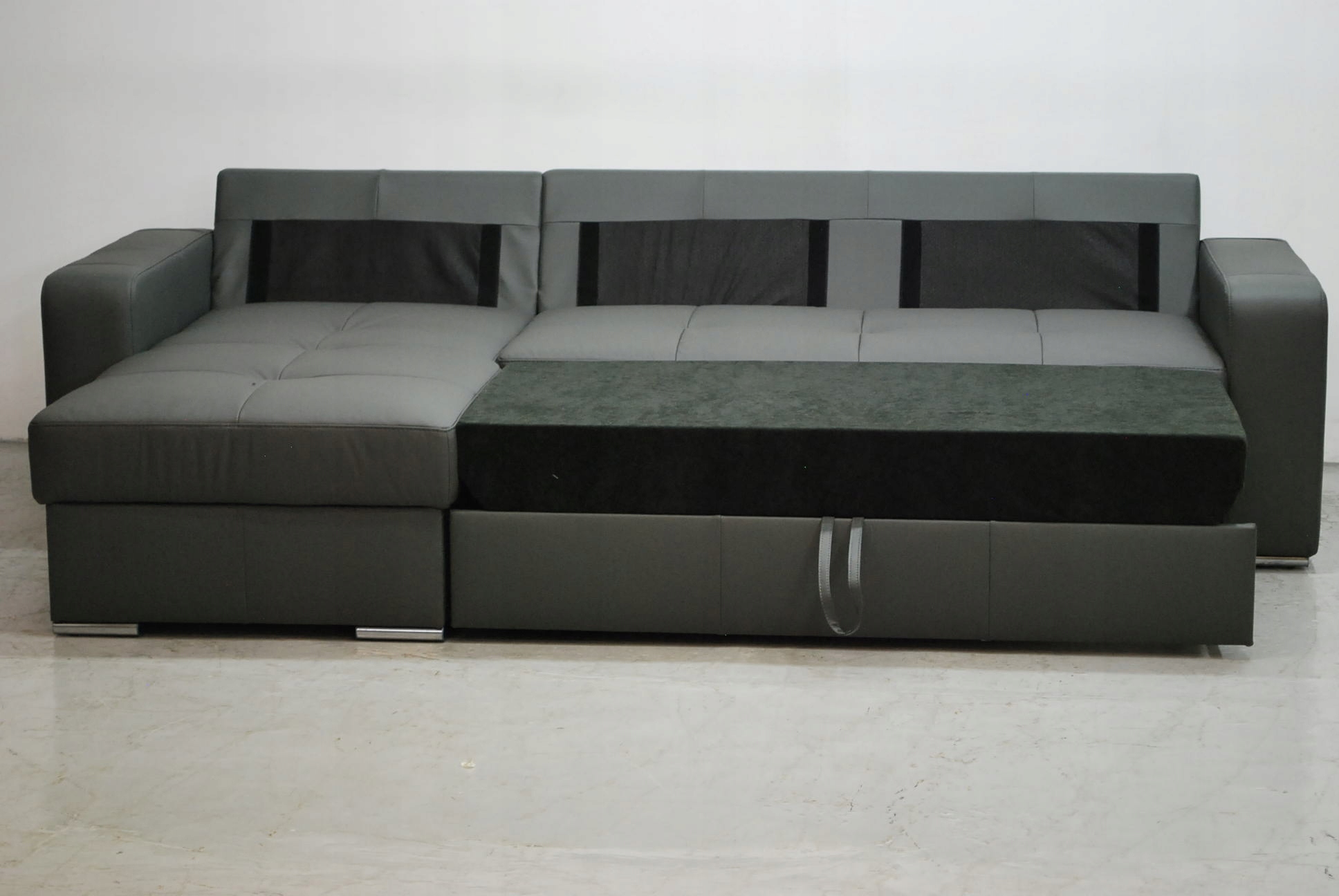 NCT SKÓRA NATURALNA narożnik funkcja spania pojemnik rogówka szara 6492 Marka inna