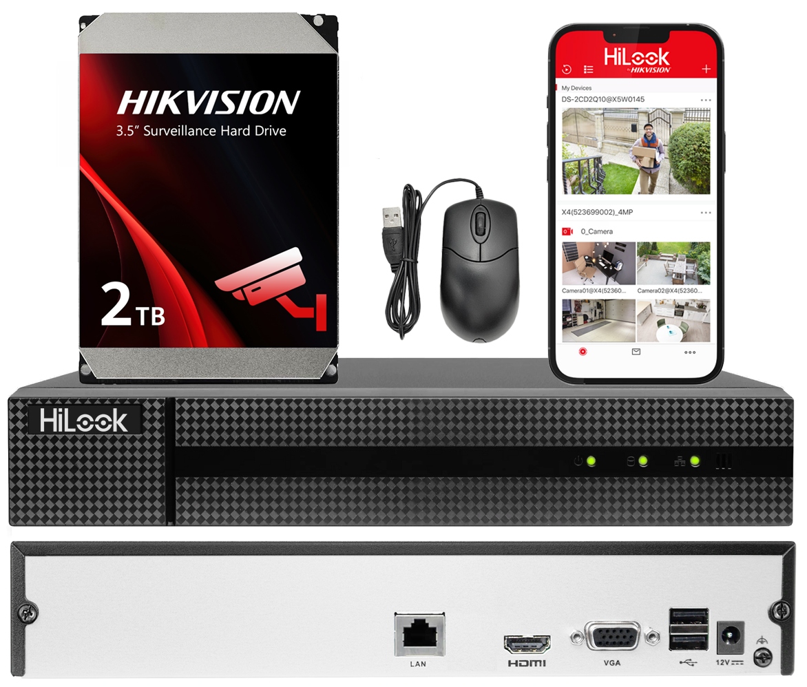 Rekordér pre kamery Hikvsion s diskom 2TB NVR-108MH-D Aplikácia