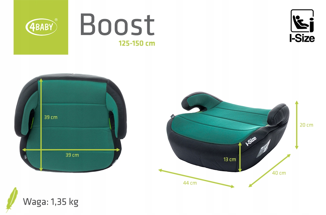 4BABY BOOSTER Fotelik samochodowy PODSTAWKA 125 - 150cm Marka 4BABY
