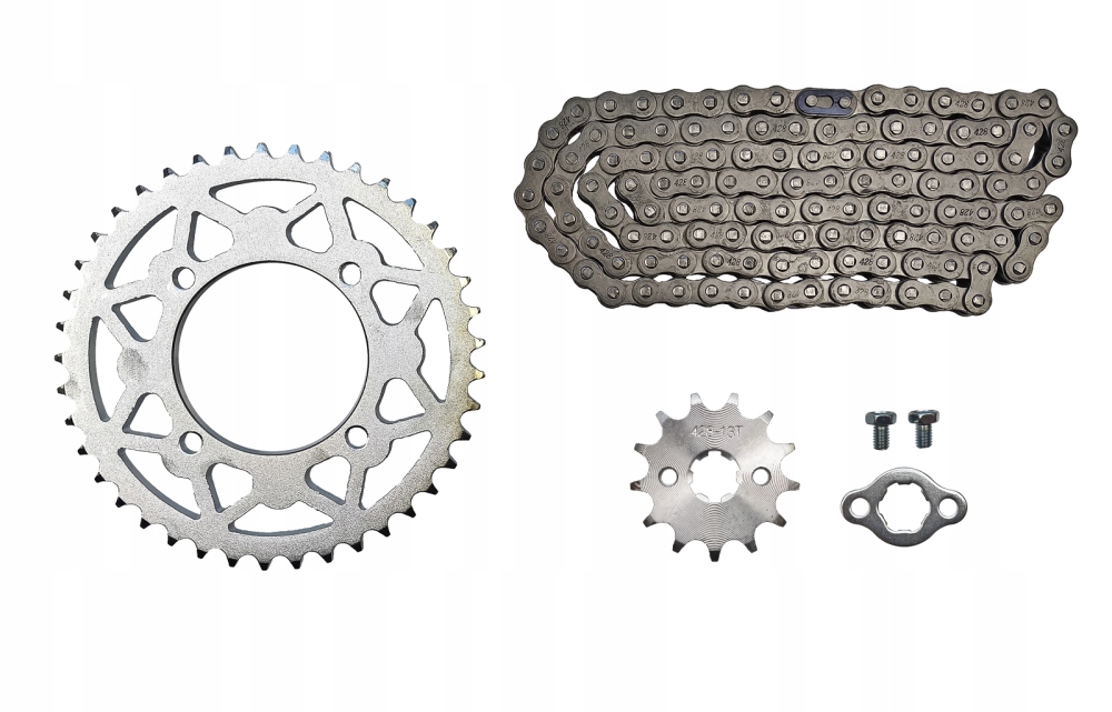 Zestaw Napędowy Cross 125 Łańcuch 428h do Cross Pitbike,kxd Kayo zębatka
