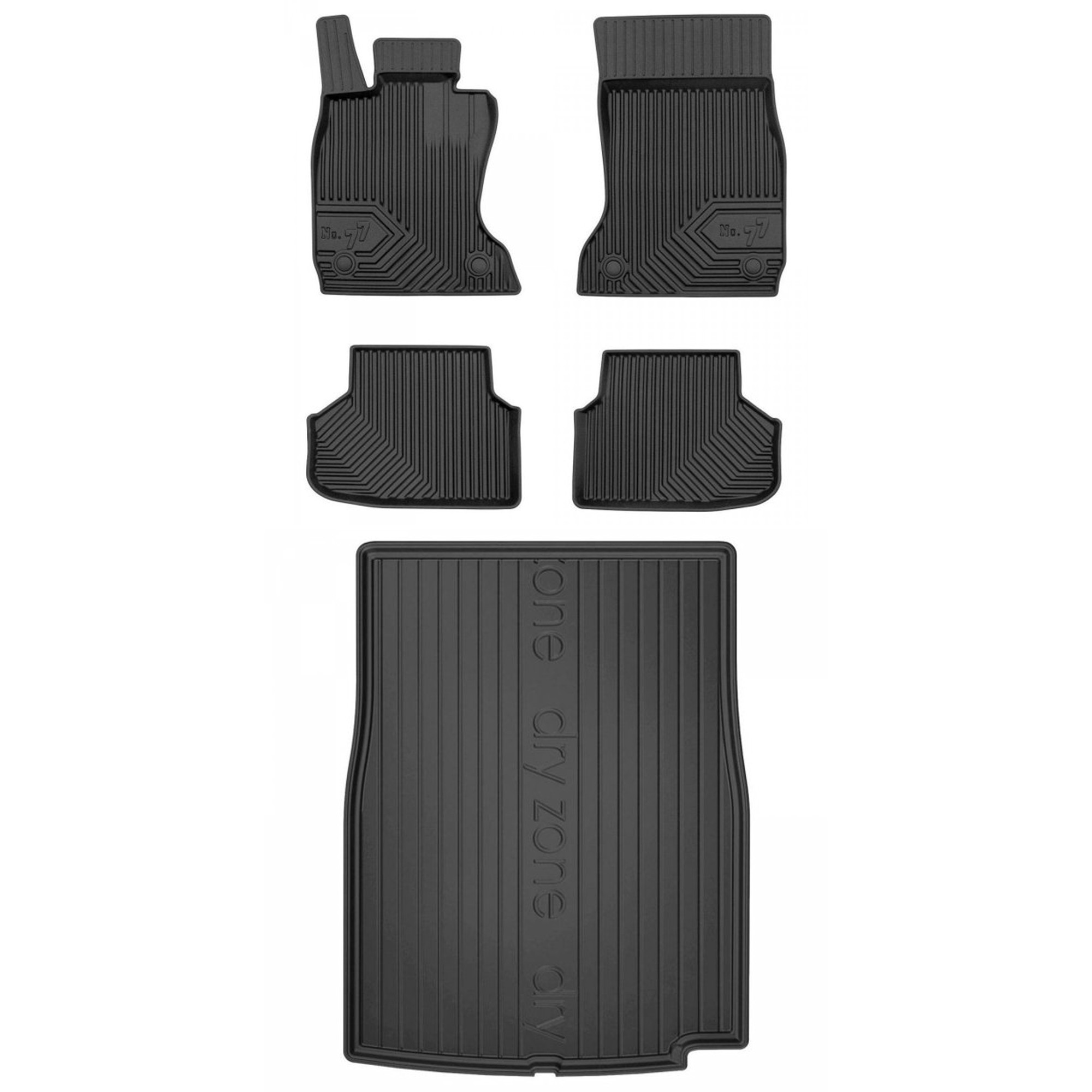 Gumová sada koberčekov a rohoží Bmw radu 7 F01 2008-2015 Sedan