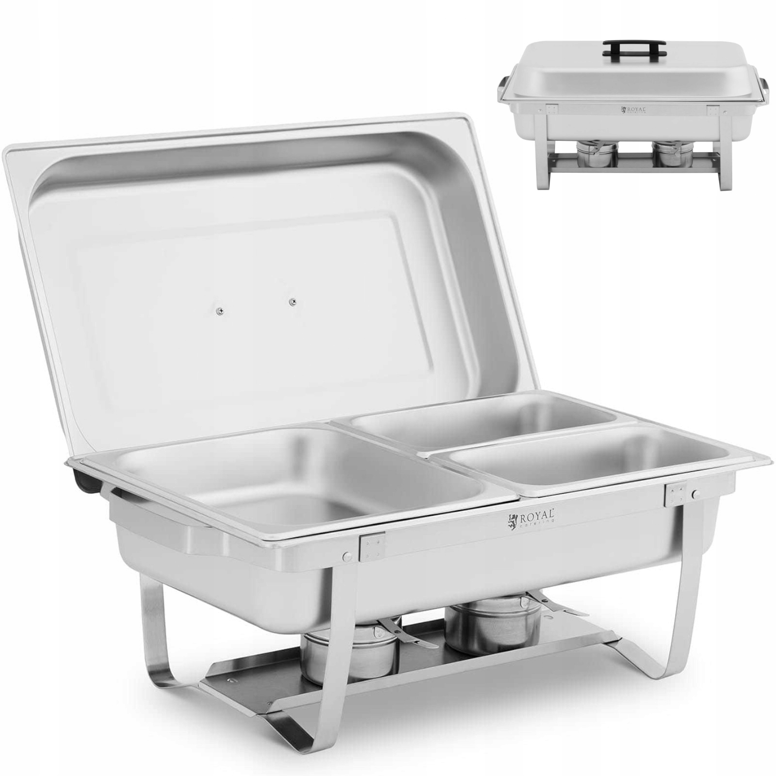 Podgrzewacz bemar bufetowy do potraw na pastę podgrzewacza 1/2 GN + 2x 1/4