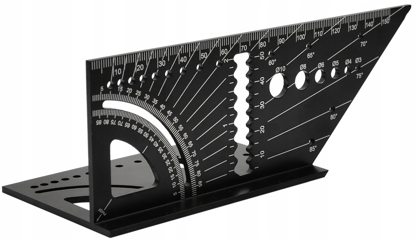 

Kątownik Japoński Aluminiowy Stolarski 3D Przymiar