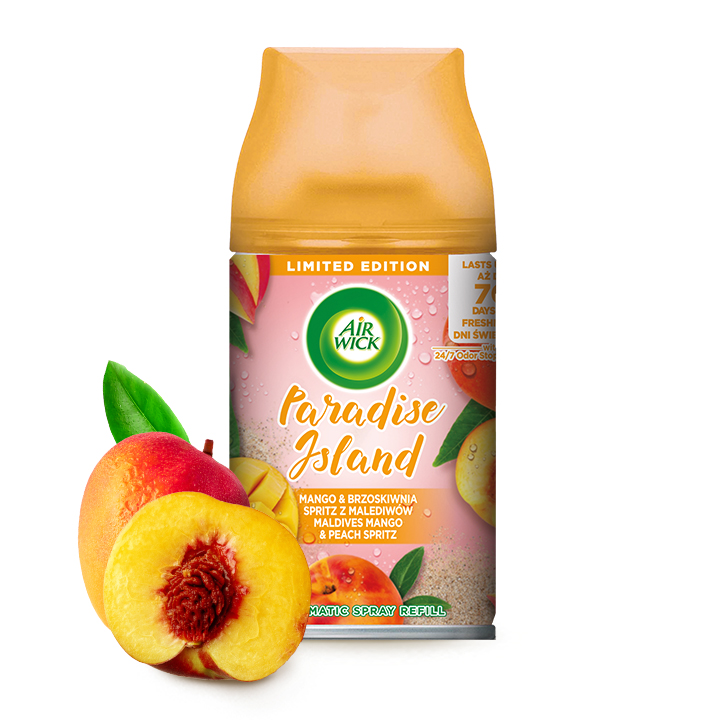 4x Air Wick Freshmatic mango a broskev spritz z malin 250 ml