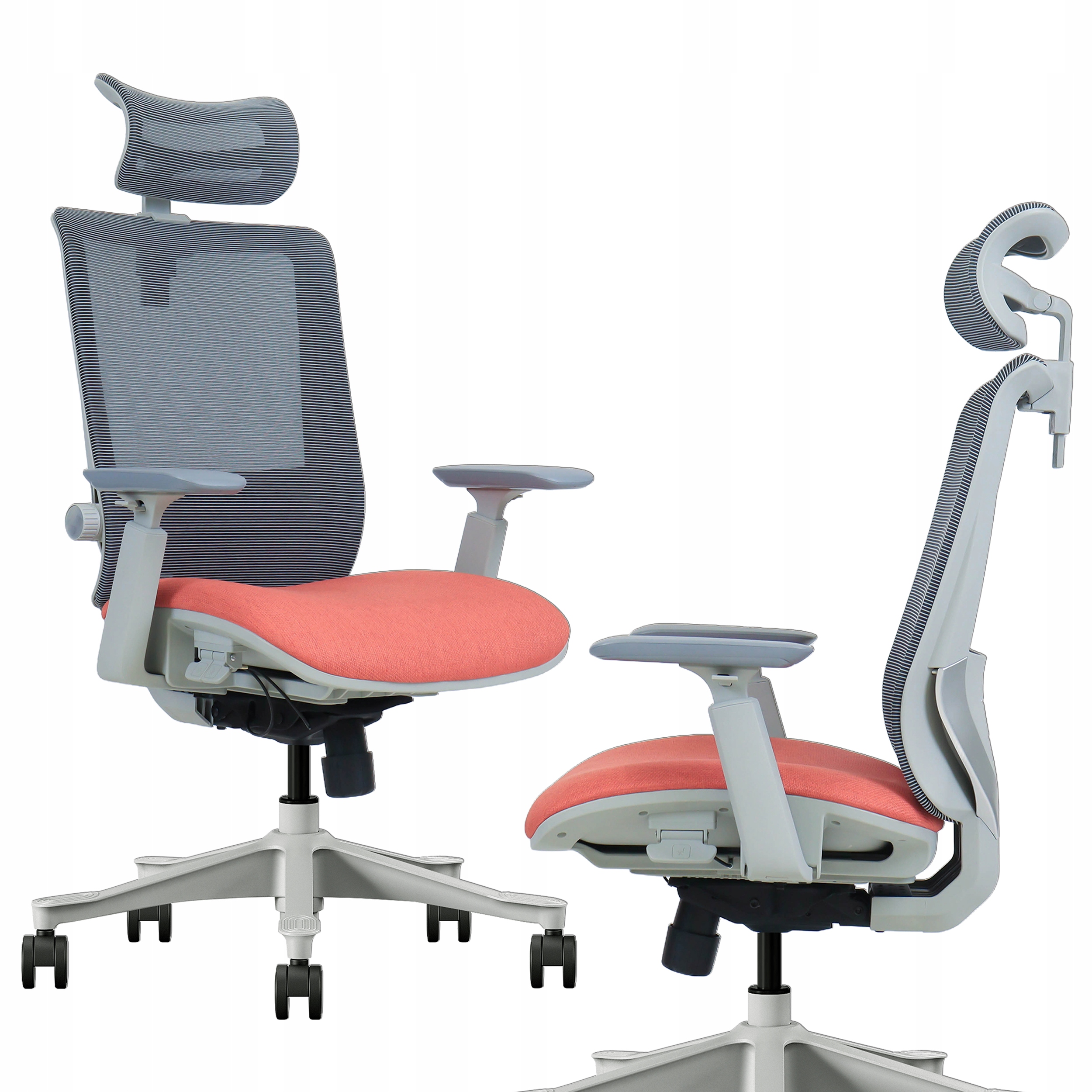 Otočné Kreslo látková Kancelárska Stolička Ergonomická sieťka Ramená 3 D