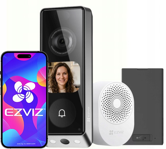 Videozvonček Ezviz EP8 Ultra 6MP 2MP Dual Lens IP65 9600mAh Detekcia Ai