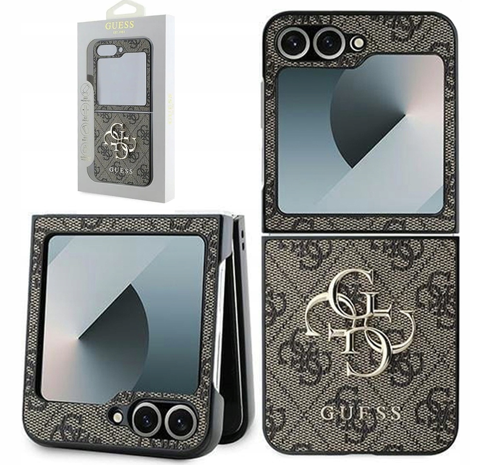 Originální pouzdro Guess z kůže Saffiano pro Samsung Galaxy Z Flip 6