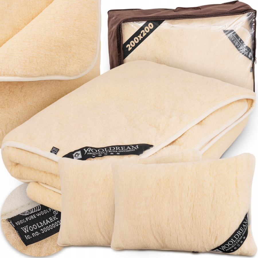 Posteľná Bielizeň 3-dielna Ovčia Vlna Merynos Antialergická Dýchajúca Teplá 200x200