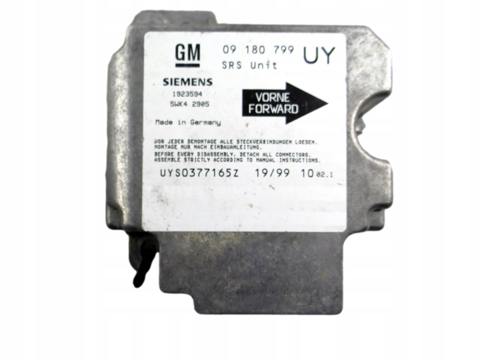 modulo SENSOR airbag GM OPEL ASTRA G 09 180 799