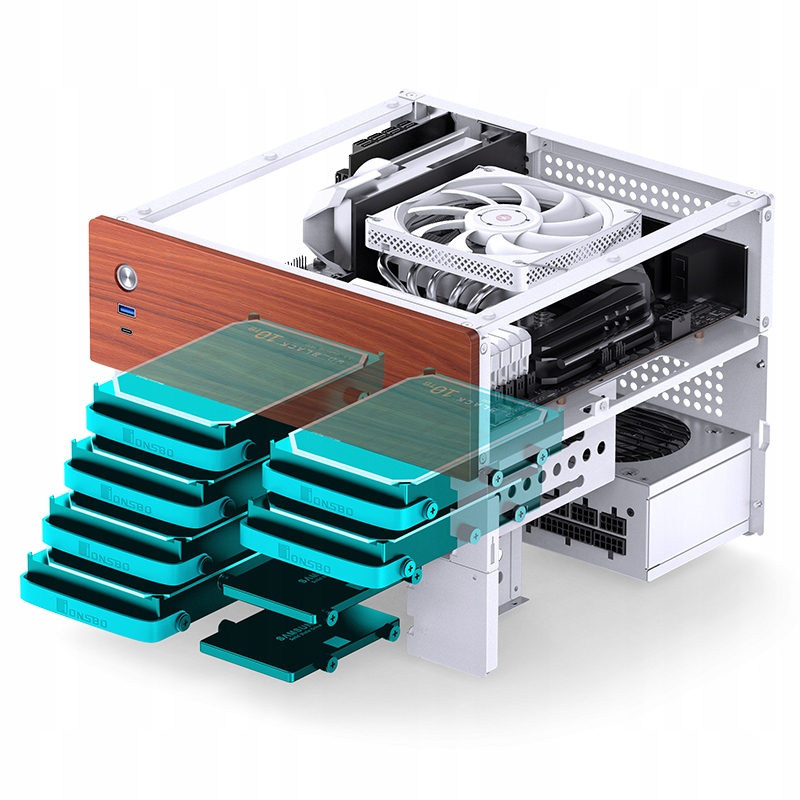 Obudowa Jonsbo N4 NAS Mini Tower biały Model N4 NAS
