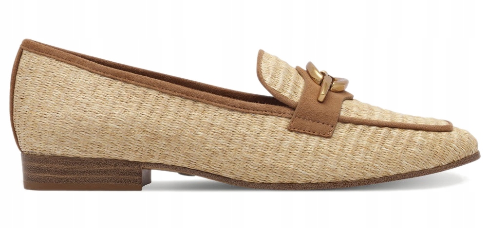 Tamaris béžové dámské mokasíny na nízkém podpatku, nazouvací, velikost 40