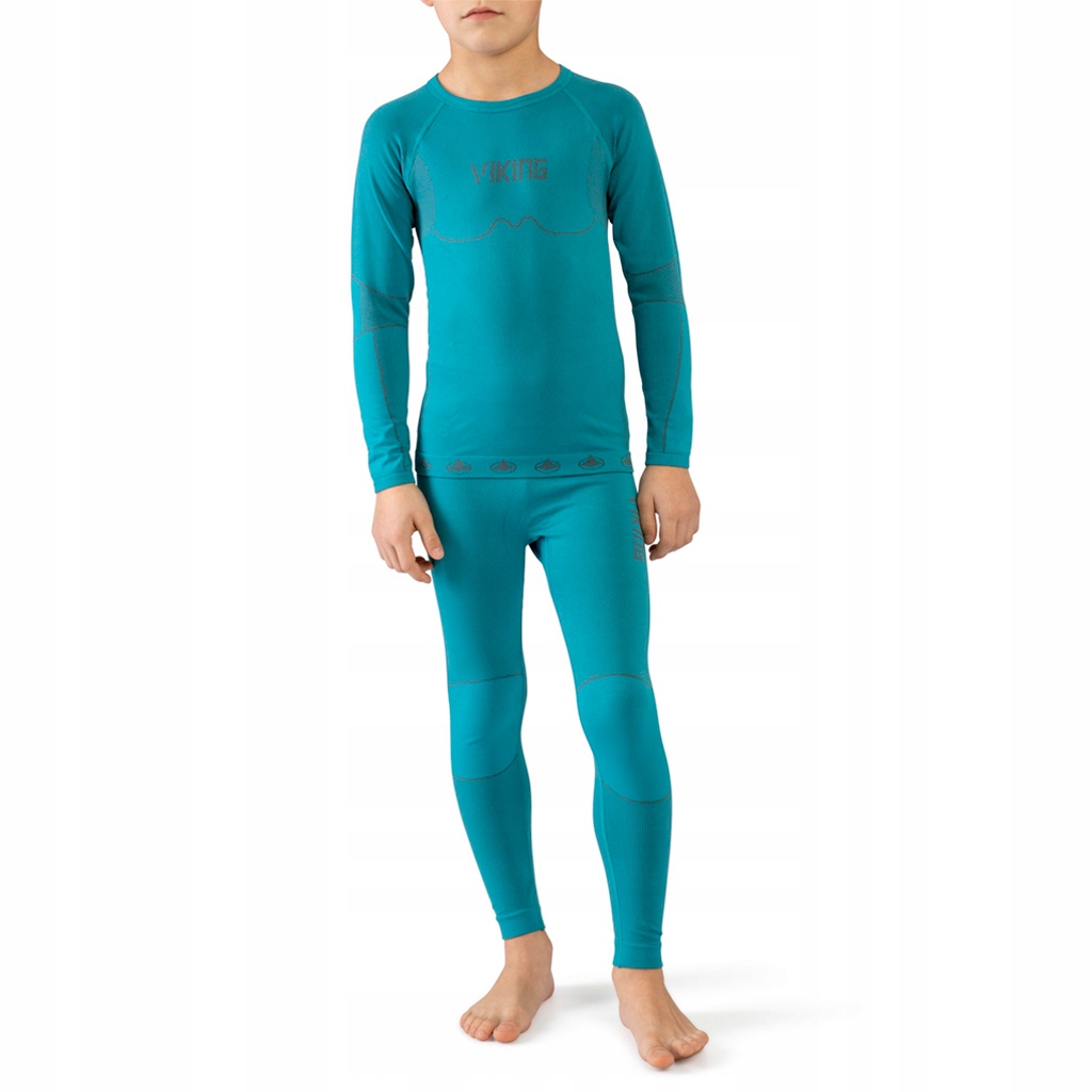 Sada dětského termoaktivního spodního prádla Viking Riko grass green 128-140