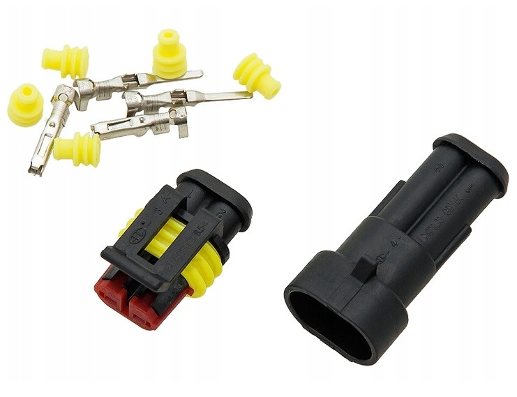 KOSTKA WTYK ZŁĄCZE HERMETYCZNE SUPERSEAL 2 PIN ZESTAW