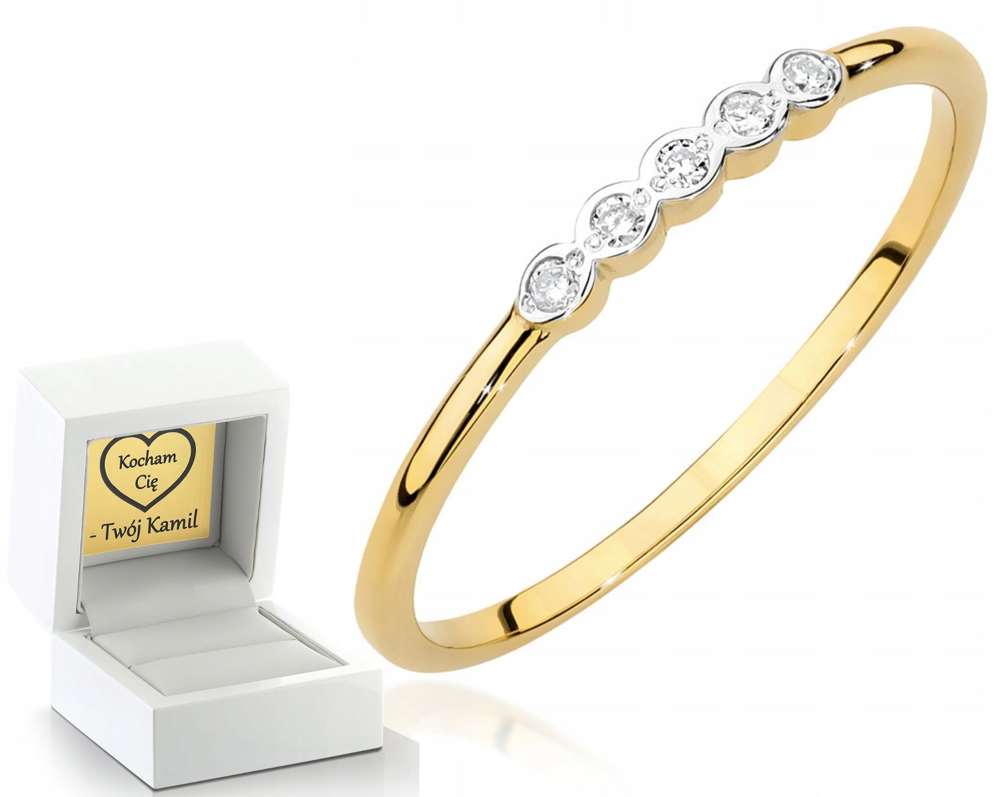 Zlatý Prstýnek S Brilianty Gravírování 585 Obchod